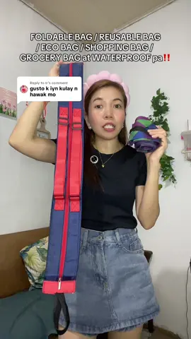 Replying to @Ir my new designs at 70+ lang yan maam #foldablebag #foldable #ecobag #reusablebag #shoppingbag bag with zipper waterproof bag 