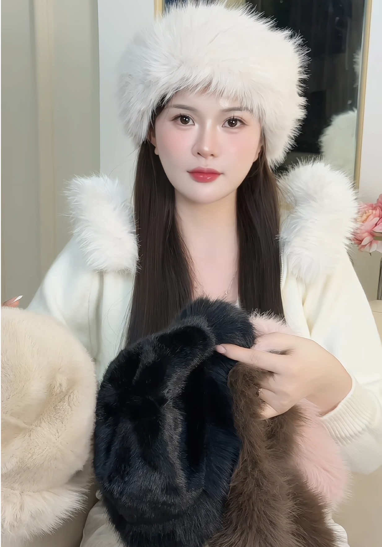 Mũ lông thời trang giữ ấm #champhanriview #mũ 