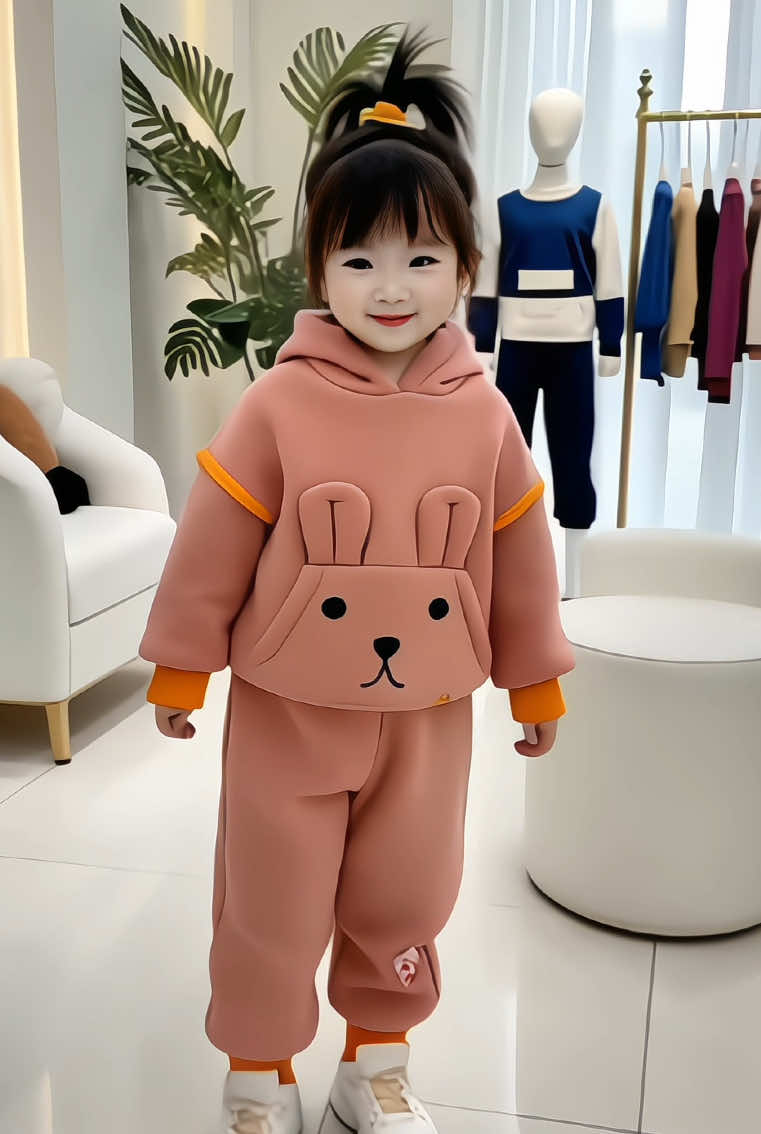 Bộ nỉ bông túi thỏ cho bé tai thỏ #bothudongchobe #bodaitaychobe #bothudong #bothudongchobegai #mevabe 