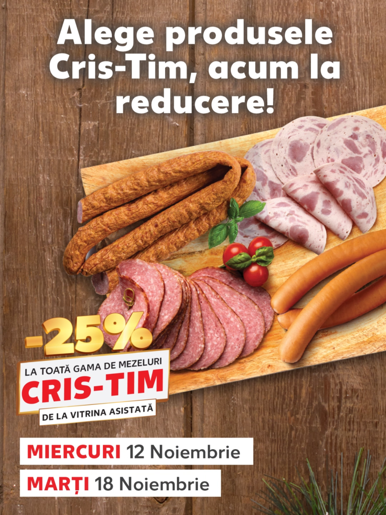 🎉Descoperă oferta Kaufland! De pe 12 până pe 18 Noiembrie ai 25% Reducere la toată gama de mezeluri Cris-Tim.🥳 #kaufland #kauflandromania #20ani #promotie