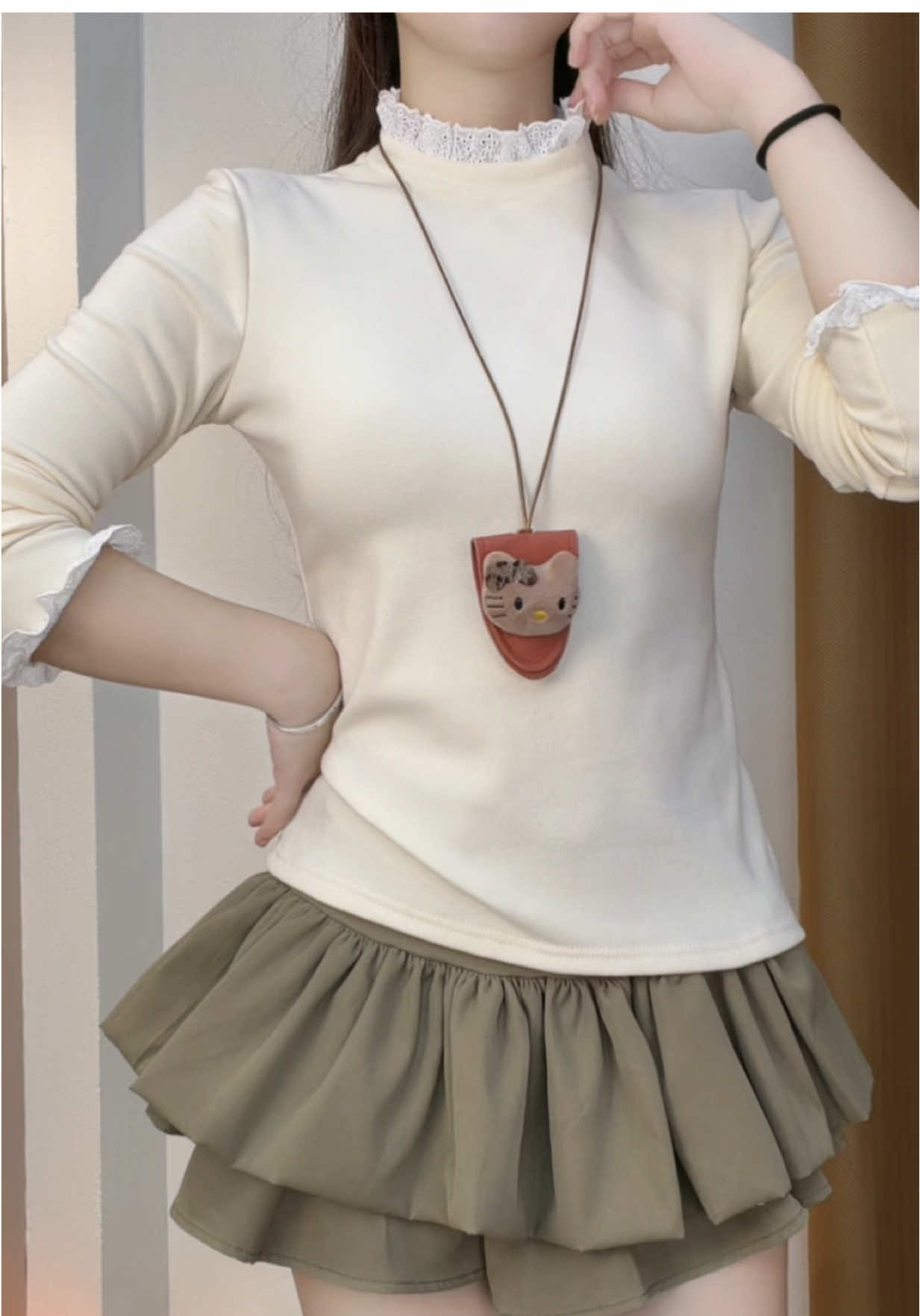 Áo giữ nhiệt mix bèo xinh xắn nè #quanao #thờitrang 