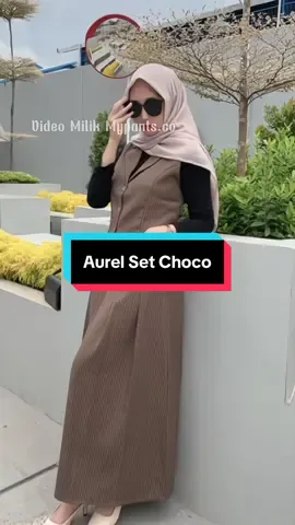 Warna choconya cakepp bangett plisss😫🫶🏻, yang mau samaan ada dikeranjang kuning✨ #onesetkekinian #ootdhijabstyle #outfitinspiration #promo1111 #fypシ゚ 
