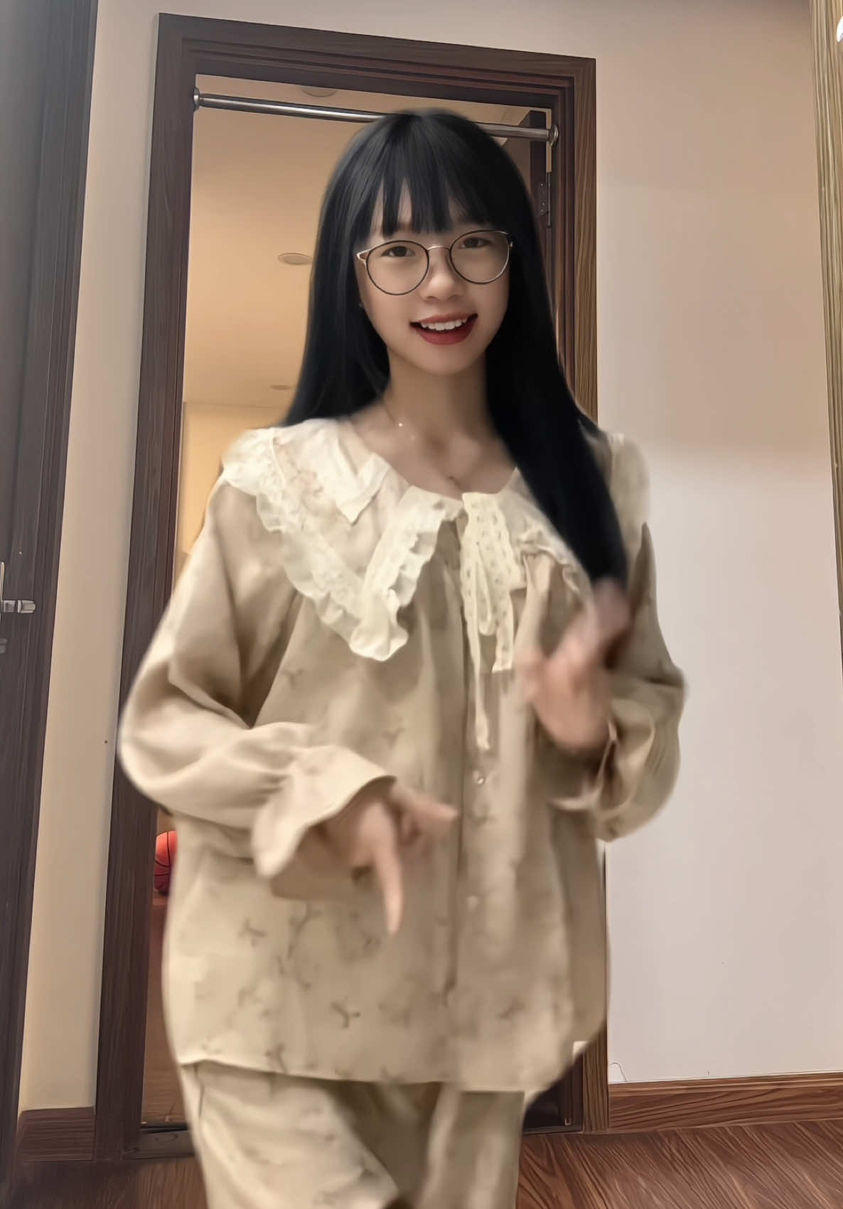 Bộ ngủ đũi hàn dài tay tiểu thư #xuhuong 