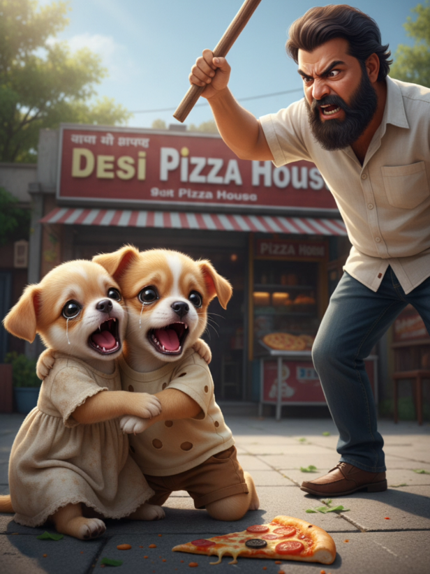 Poor puppy didn't have money to buy a pizza, rich puppies made fun of him🥺💔#thepuppysquest #sadpuppy #sadstory #emotional #fyp 