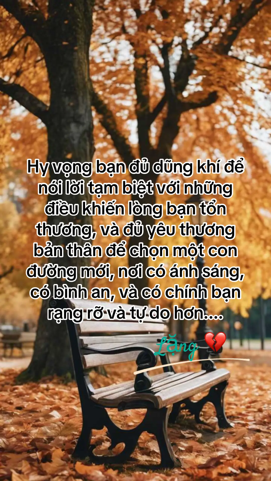 Hy vọng bạn đủ dũng khí để nói lời tạm biệt với những điều khiến lòng bạn tổn thương, và đủ yêu thương bản thân để chọn một con đường mới, nơi có ánh sáng, có bình an, và có chính bạn rạng rỡ và tự do hơn....#TramCuuHoTraiTim #tamtrang #buon #buon_tam_trang💔😞mệt #buon_tam_trang 