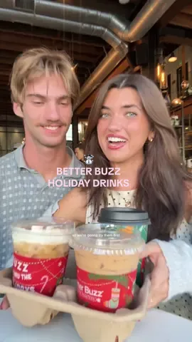 Trying the @Better Buzz Coffee holiday drinks!☃️ ranked: 1. Candy cane best drink ever (AMAZEEE) 2. White peppermint mocha (perfect night drink) 3. Toasted marshmallow cold brew (perfection) & ofc the sausage & gravy breakfast biscuit 😋😋♥️ #betterbuzz #coffee #tastetest #holidaydrinks #CapCut 
