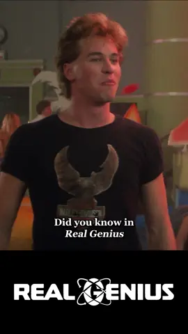 Did you know in REAL GENIUS? #fyp #realgenius #valkilmer #marthacoolidge #genius #weapons #audition #viral #trending #doesitholdup #funfacts #moviefacts 