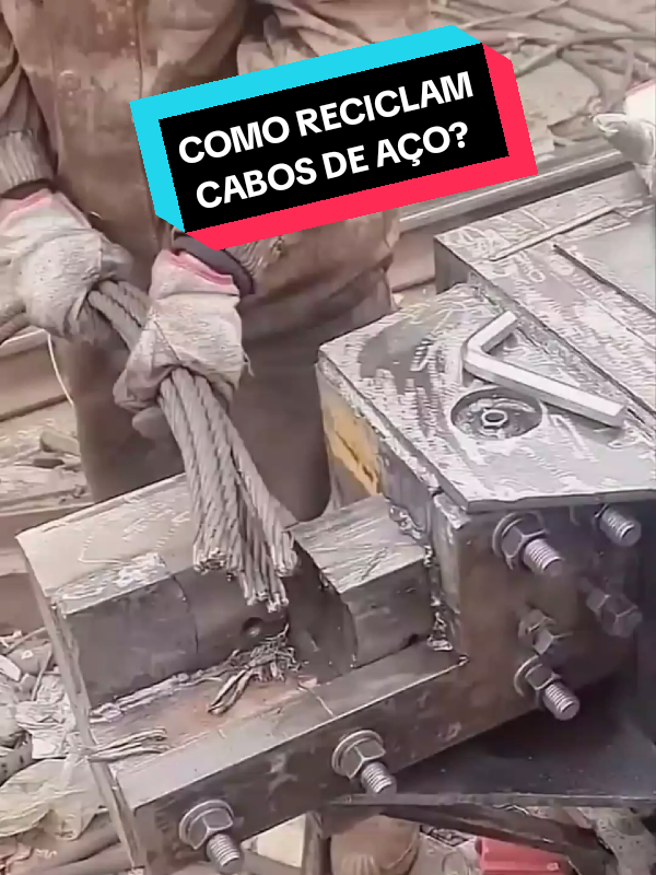 Como reciclam cabos de aço? #curiosidades #curioso #trabalho #tecnologia #vaiprofycaramba 