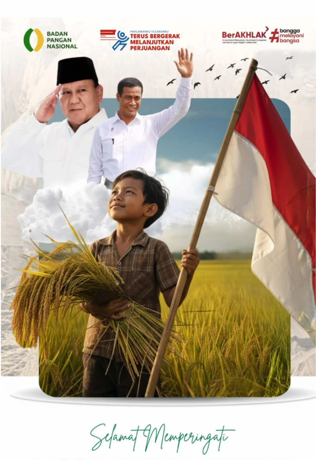 Berkat arahan langsung Presiden Prabowo Subianto, Indonesia kini memberi pengaruh besar pada pasar beras dunia. Tahun 2025, Indonesia tidak impor beras, dan justru memperkuat produksi dalam negeri. Kepala Bapanas Andi Amran Sulaiman menyebut, langkah ini membuat harga beras dunia turun dari USD 650 menjadi 371 per ton. Petani Indonesia berperan penting menjaga stok pangan dan menekan harga global. Kemandirian pangan bukan sekadar cita-cita, tapi kenyataan yang mulai terwujud. Di momentum Hari Pahlawan, mari kita hormati para Pahlawan Pangan yang bekerja di sawah, ladang, dan seluruh rantai pasok demi menjaga ketahanan pangan negeri. #BadanPanganNasional #Bapanas #PanganKuatIndonesiaBerdaulat #KetahananPangan #swasembadapangan 