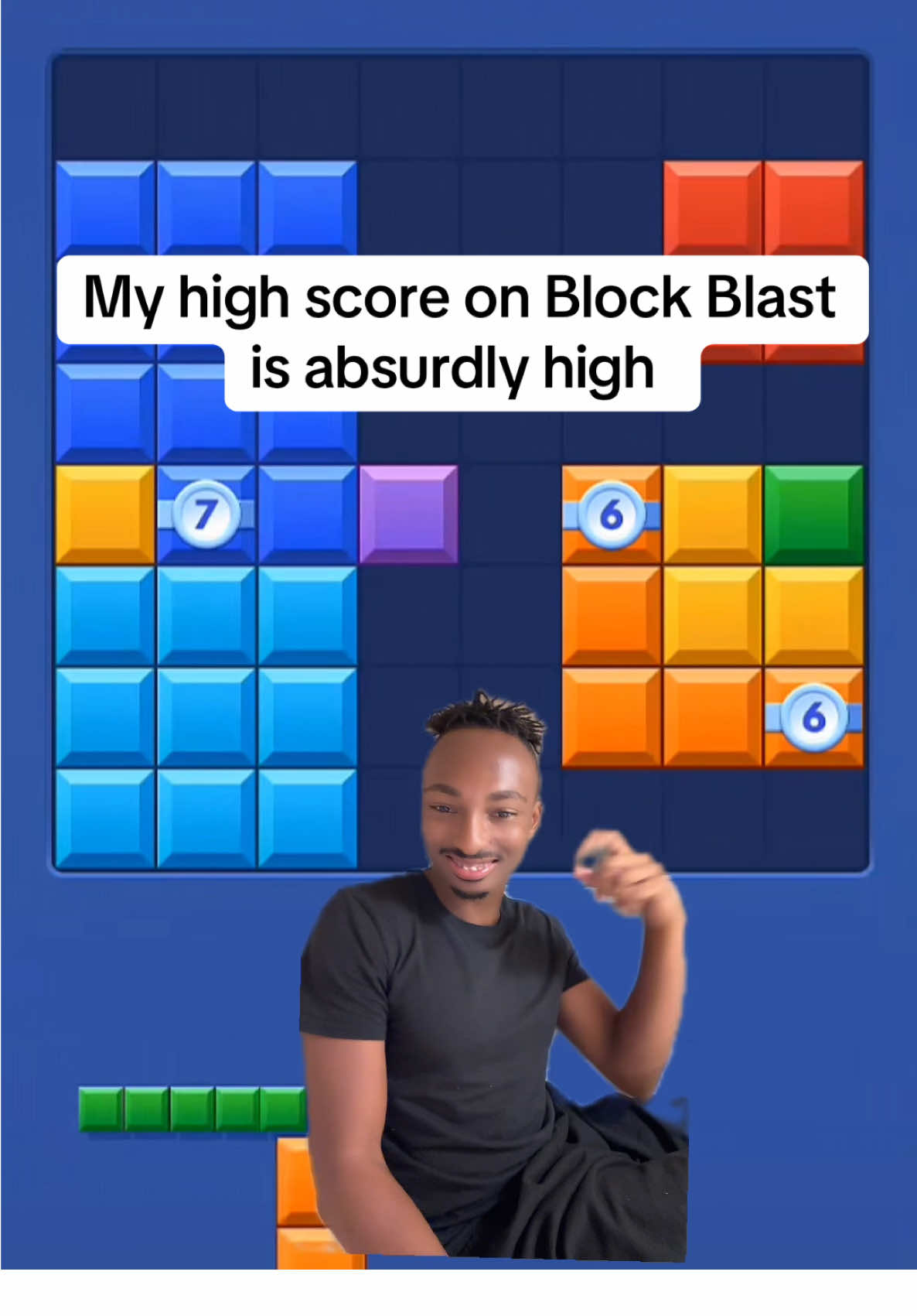 I get really high scores on Block Blast #blockblast 
