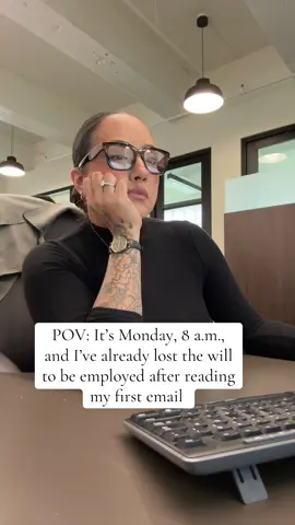 They said “good morning” I said “for who?” #CorporateGirl #CorporateTok #CorporateHumor #MondayMood #RelatableAF   