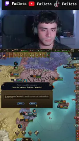 Canarias | #failets de #Twitch #español #litlestreamer #hihglights #clip #gameplay #risa #eu5 #europauniversalis #eu5tips #castilla #canarias #colonia