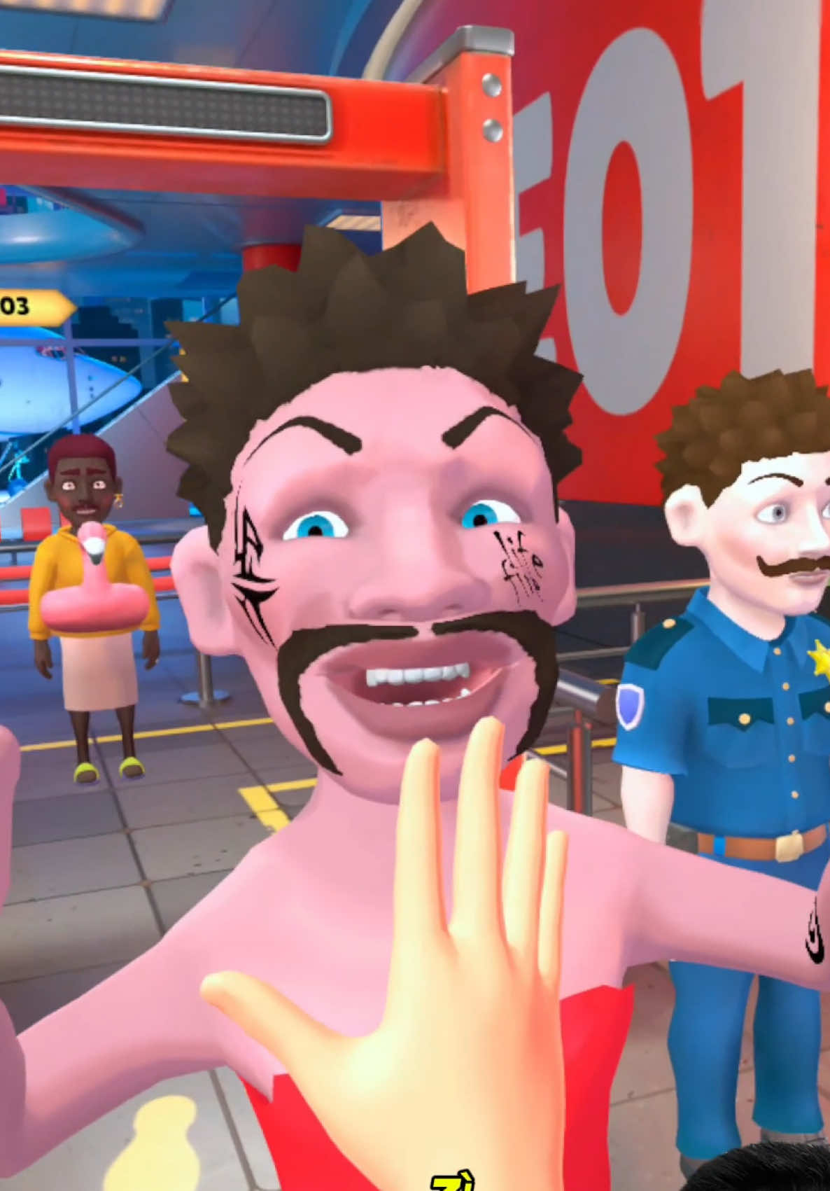 Alla fine era un bravo ragazzo dai 🥹 #vr #virtualreality #videogame #streamer #airportsecurity 