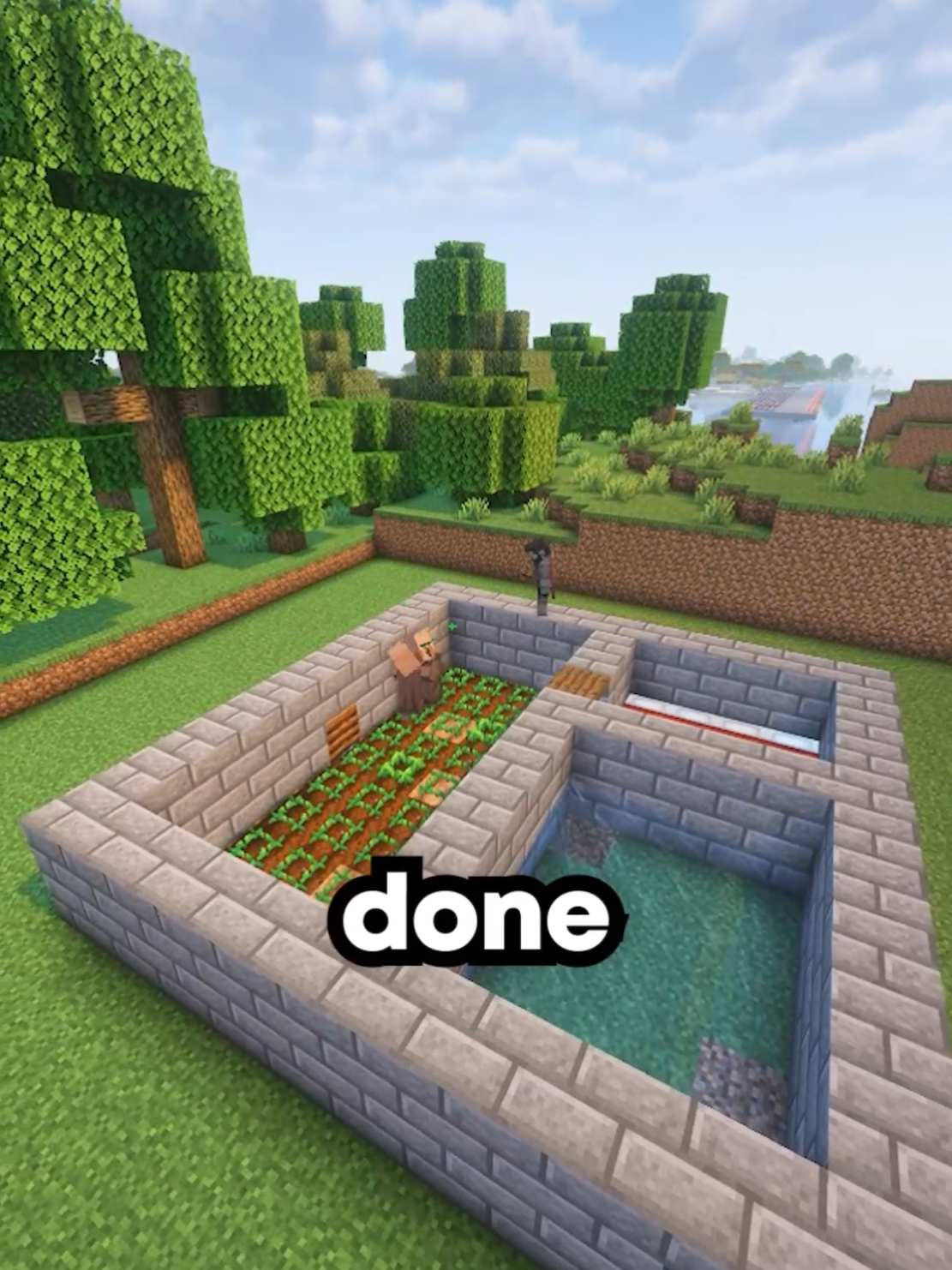 Minecraft Villager Breeder Bedrock Tutorial #minecraftbuilding #minecrafttiktok 