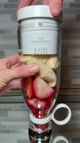 What should we blend next? 🍓 #freshjuice #smoothie #milkshake #portableblender #foryoupage 