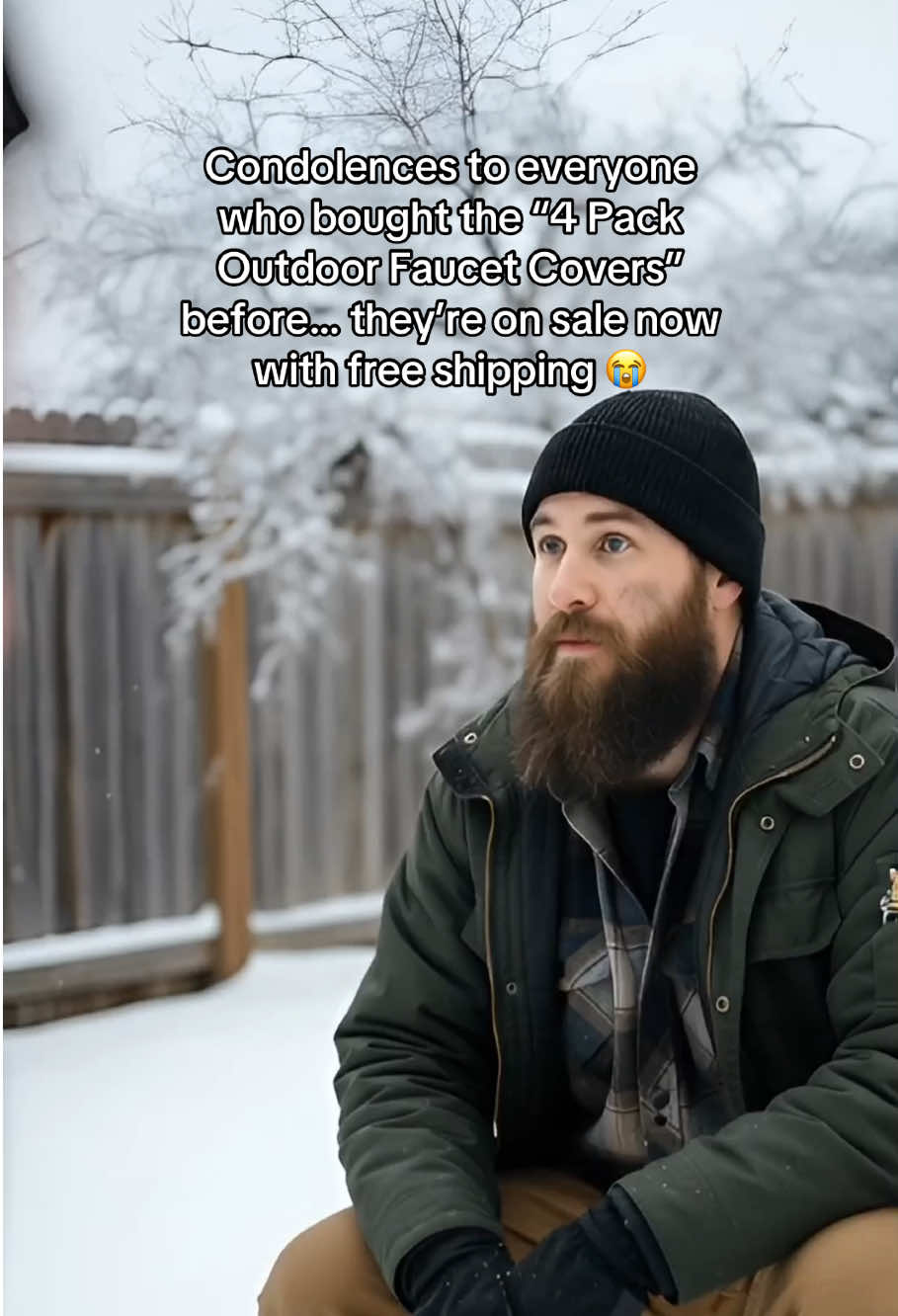 4 Pack Outdoor Faucet Covers for Winter Freeze Protection #tiktokshopblackfriday #tiktokshop #winter #