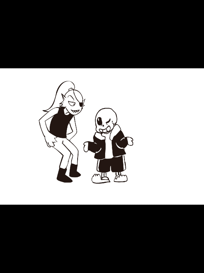 Found on my computer old animatics that were once posted on my Tumblr and are kinda forgotten in time. This is how I used to draw Sans and  Undyne in my early years in this fandom :D #undertale #animatic #sans #undyne #jaelpeñaloza 