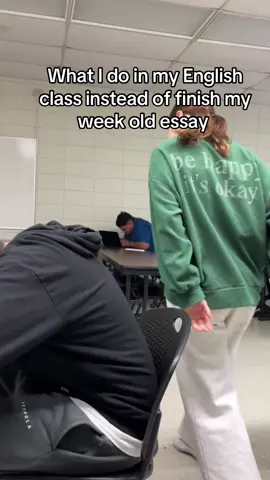 Should I ask her if I do a whole dance if she’ll let me skip this essay?? #fyp #college #viral #collegelife #funny 