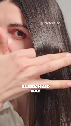 #GiftedByGarnier 💚 Becky G’s secret for glassy, frizz-free hair that actually lasts! Shake it. Heat it. Sleek it. @GarnierUSA #GarnierSleek #GarnierHaircare 