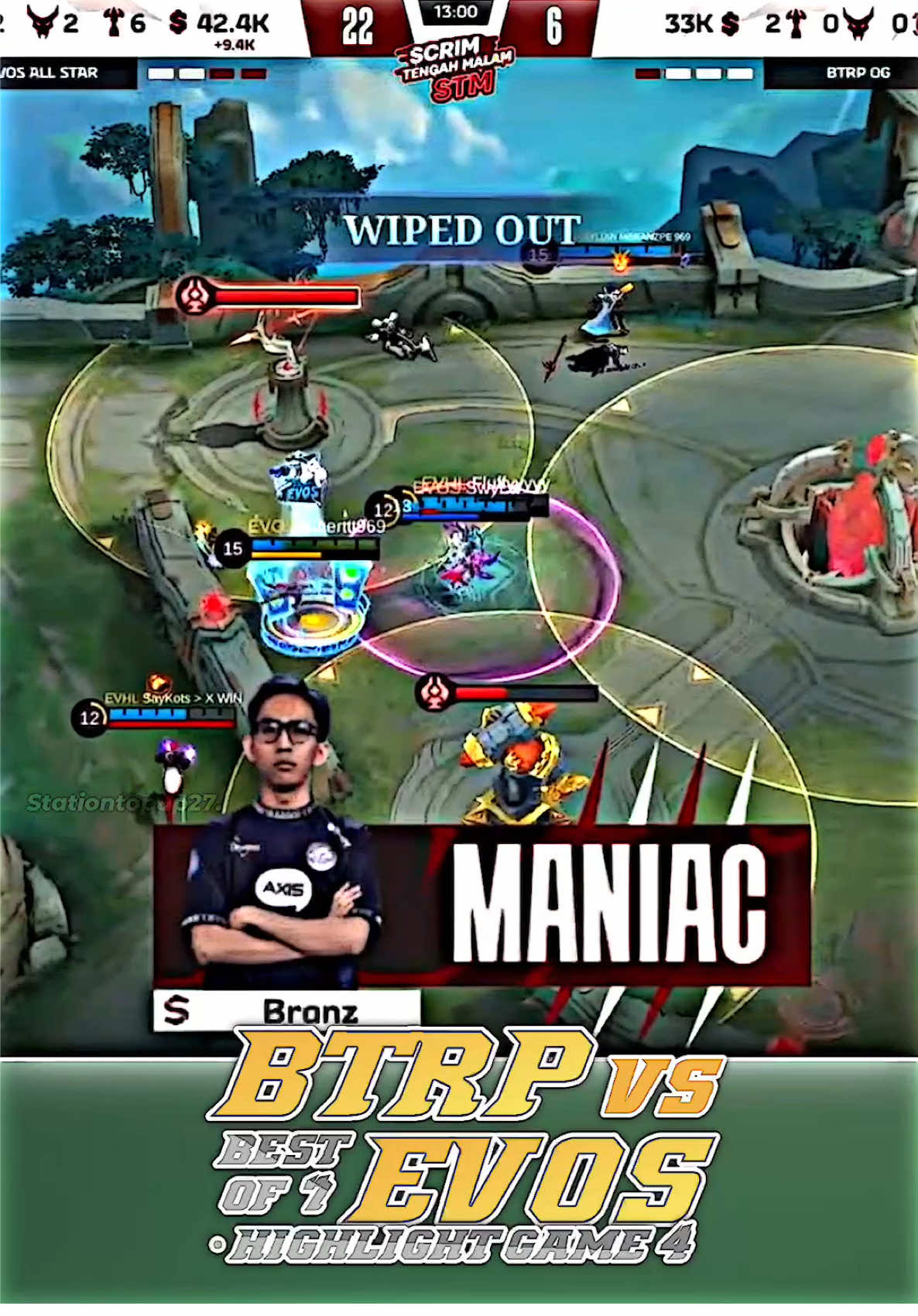 highlight • btrp vs evos | game 4 scrim tengah malam• #btrp #evosesports #MLBB9TH #MLBB #fypツ  