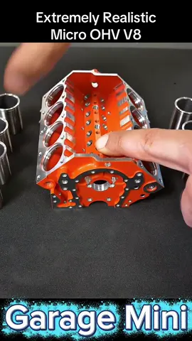 Part 1: Extremely Realistic Micro OHV V8 #engine #buildengine #DIY #craft #engine_kit 