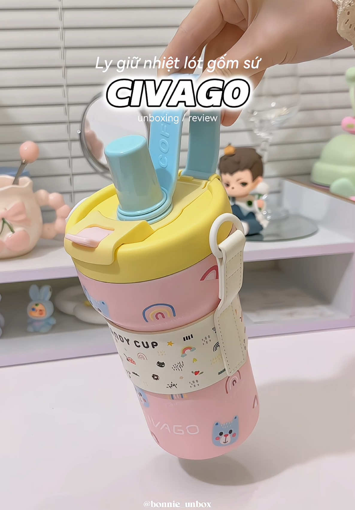 bình xinh thế nì phải chăm uống nước nhiều thoai 😚✨ #binhgiunhiet #lygiunhiet #civago #binhnuoc #xuhuong 