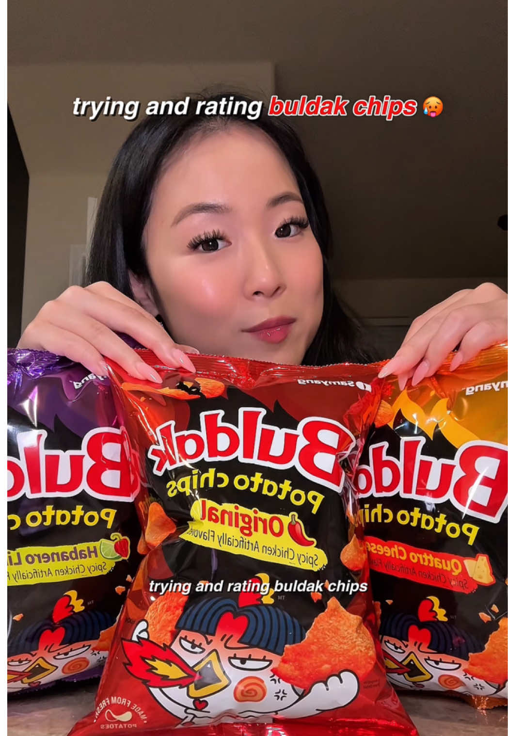 finally trying these chips @Buldak #buldak #buldakchips #buldakchipsreview #chips #samyang  