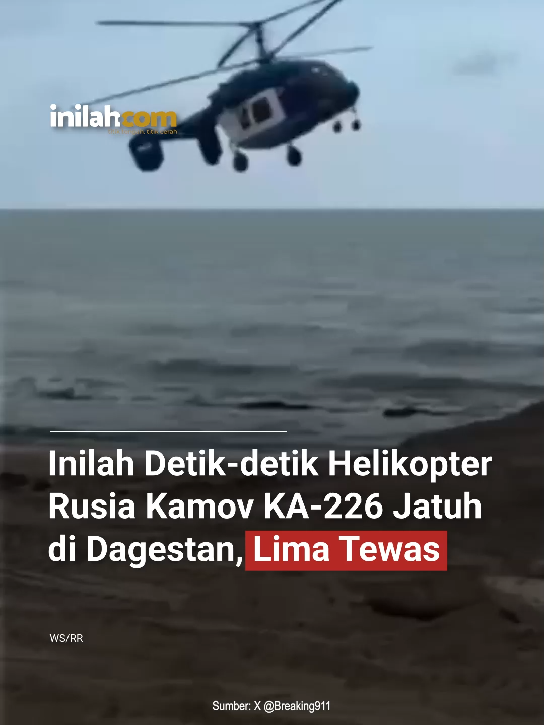Helikopter Rusia Jatuh di Dagestan, 5 Tewas Termasuk 4 Eksekutif Militer Sebuah helikopter Ka-226 jatuh dan terbakar di Dagestan, dekat Laut Kaspia, menewaskan lima orang, termasuk empat eksekutif senior Pabrik Elektromekanis Kizlyar—perusahaan yang tengah dijatuhi sanksi Uni Eropa karena memproduksi perlengkapan militer Rusia. Helikopter kehilangan kendali saat mencoba mendarat, menabrak rumah kosong, lalu meledak hebat. Video amatir detik-detik jatuhnya helikopter viral di media sosial, memperlihatkan rotor patah sebelum benturan keras. Menurut Rosaviatsia, penyebab awal kecelakaan diduga kerusakan teknis, tanpa indikasi sabotase. Peristiwa ini diklasifikasikan sebagai bencana besar dan tengah diselidiki resmi oleh otoritas penerbangan Rusia. 📖 Baca berita di inilah.com #inilahNews #InilahCom #TitikTengah #TitikCerah #HelikopterRusia #Dagestan #Ka226 #RussiaCrash #Kizlyar #MilitaryIndustry #UniEropa #AviationAccident #InilahCom