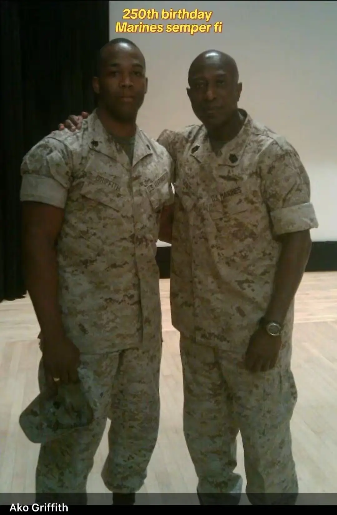 Happy 250th birthday Marines and Semper Fi  My days in corps and I had the opportunity to take a picture with Sgtmaj of Marine Corps at the time SgtMaj Kent… #marinecorpsbirthday #250birthday #semperfi #fyp #veteran 