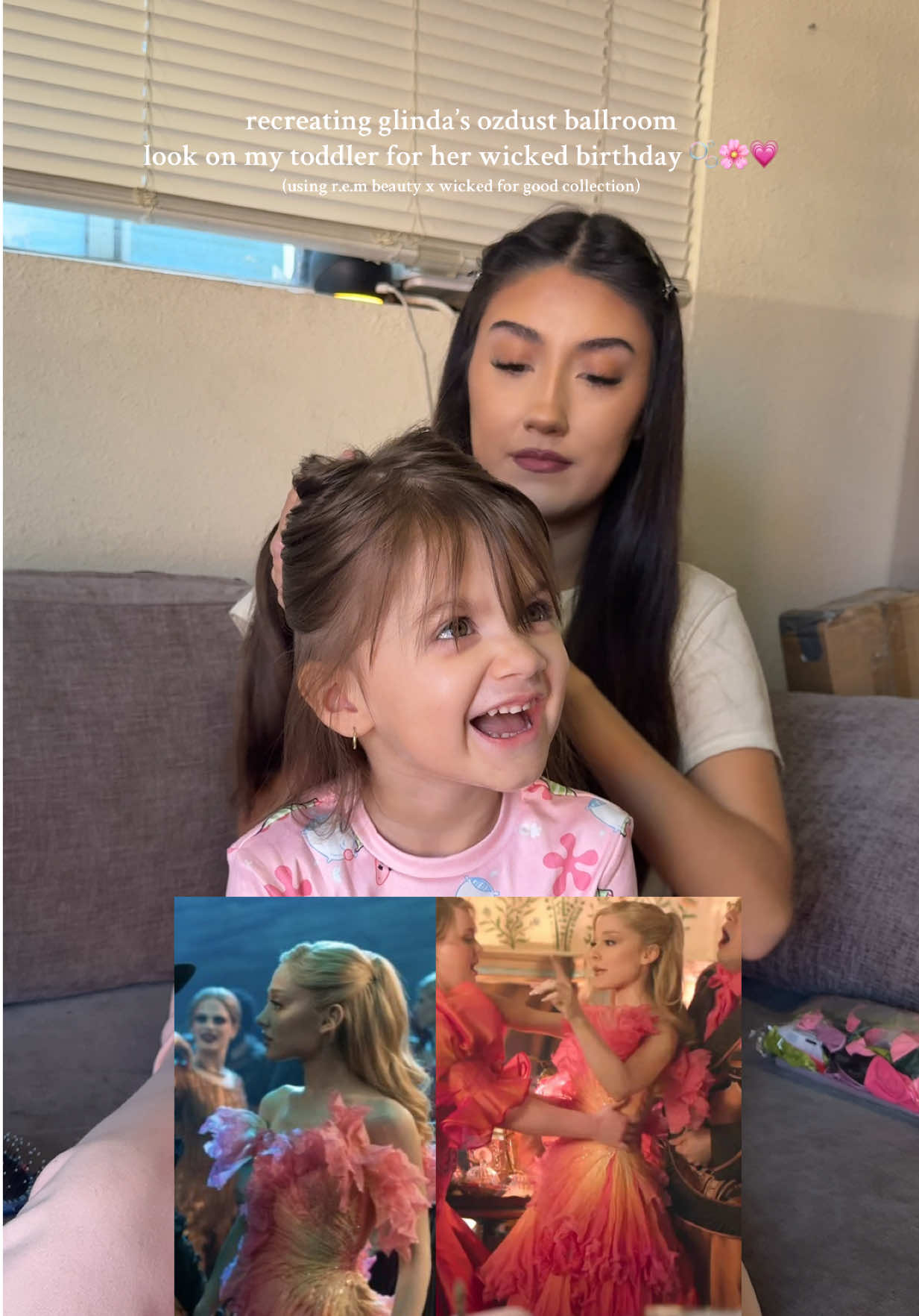 my little galinda ♡°❀⋆.ೃ࿔* #rembeauty #wicked #galinda #toddler #ozdust @r.e.m. beauty @arianagrande @Wicked: For Good @Universal Pictures 