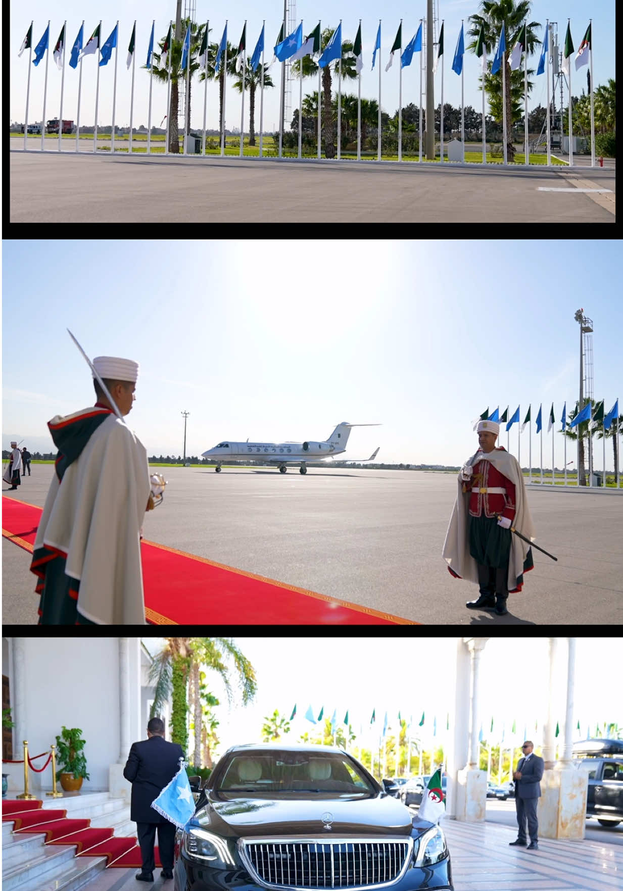 Aniga iyo wafdigeyga ayaa waxaan galabta gaarnay Caasimadda dalka Aljeeriya ee Aljeris, halkaas oo aan ku tegay marti-qaad rasmi ah oo aan ka helay  Dhiggeega Madaxweyne Cabdulmajiid Tabuun. 