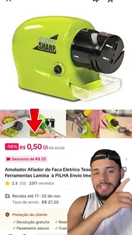 Afiador elétrico #TikTokShopBlackFridayBR #afiador #eletrico #TikTokShop1111BR 