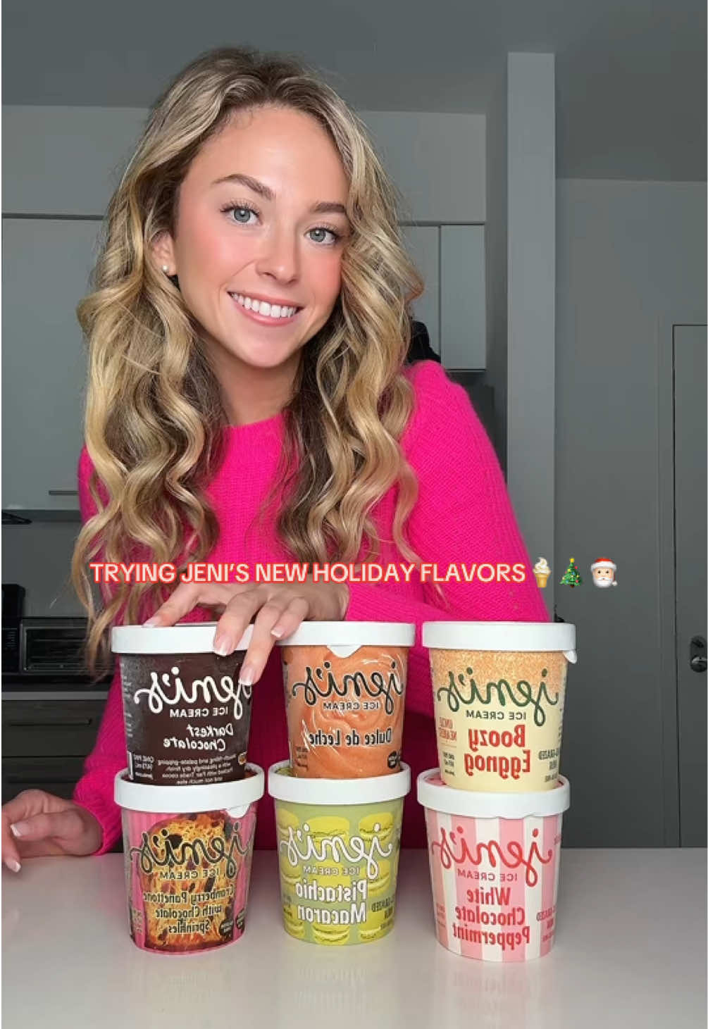 All I want for Christmas is @Jeni’s Splendid Ice Creams new holiday flavors!!🍦Use the link in my bio or code DANI15OFF for 15% off your order- available now through November 30th! #jenisicecreams #splendidholiday #icecream #eatwithme #tastetest