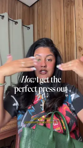 Shout out to @CÉCRED (forgot to mention the oil), @GarnierUSA and @Kenra Professional !! #theperfectblowout #pressout  #hairtok #thickhair 