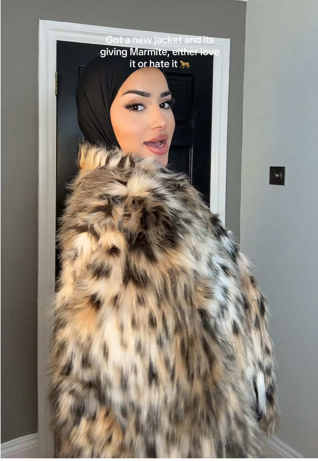 Its giving mid 40s and out for drinks with the gals x  Link in my bio! 14% on your first order with the code laibaalimian 🔗  #glamour #cheetahprint #furjacket #winterfits 