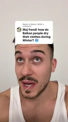 How Balkan people dry their clothes in Winter bre! 🥶 #balkan 