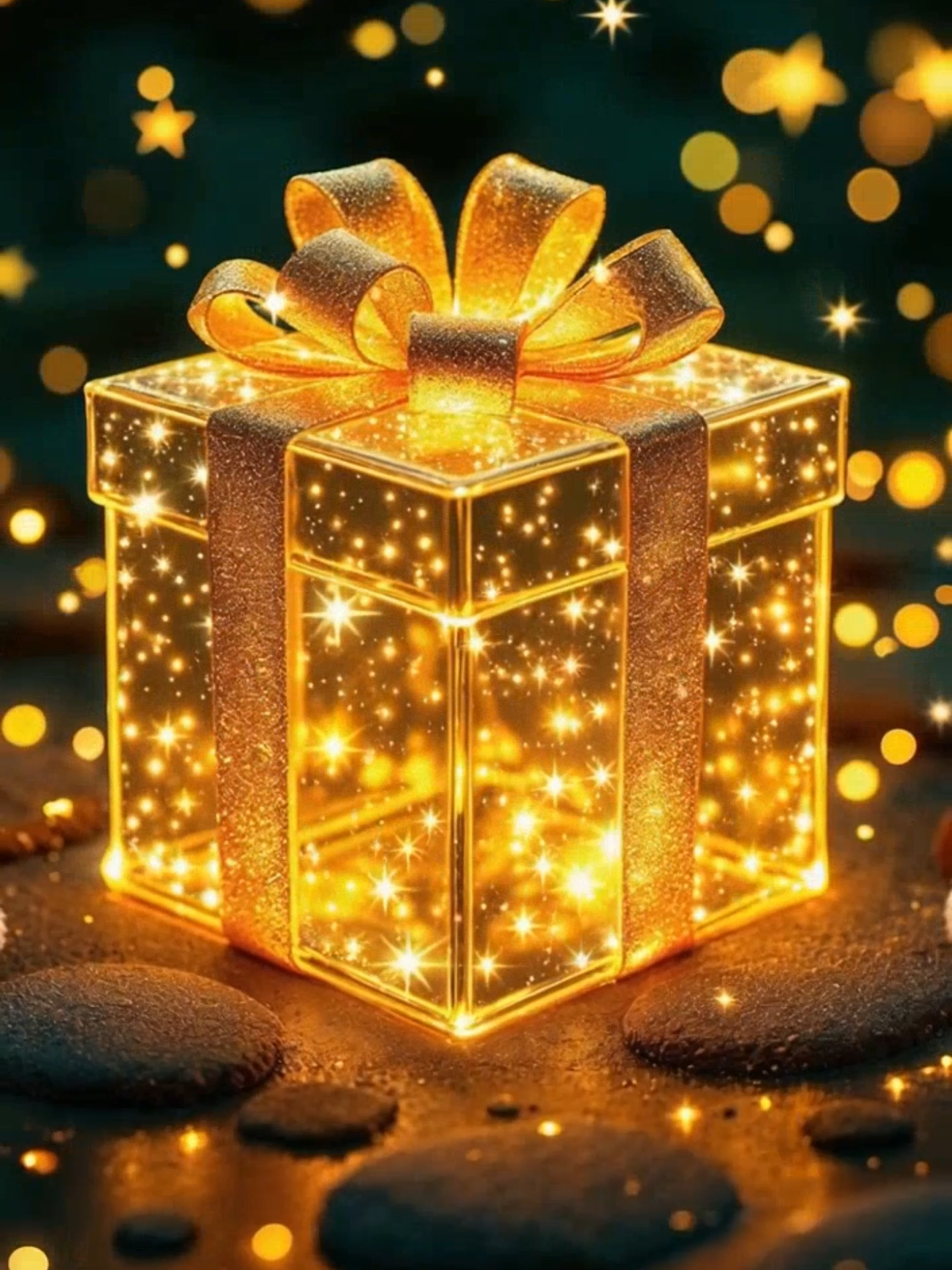 Live Wallpaper | Magical Gift #magicalgift #christmasglow #livewallpaper #holidayvibes #goldenaesthetic #aivideo #phonewallpaper #christmaspresent