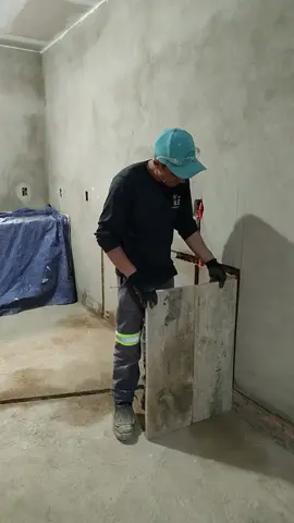 Bancada de concreto e porcelanato #construction #obra 