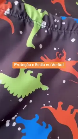 Conjunto Infantil Camisa UV + Sunga Boxer! Proteção, conforto e estilo para praia ou piscina.  👉 Comente EU QUERO para receber o link! #CamisaUV #SungaBoxer #ModaInfantil #Praia #Piscina  