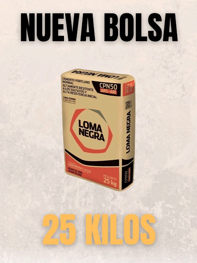 💪 Construí con la mejor base: Cemento Loma Negra 25kg 💪 Ideal para tus obras, arreglos o proyectos del finde. 🧱 Calidad garantizada y al mejor precio, en Evita 1929. 📦 Comprá online desde el link en el perfil y te lo llevamos. 📅 ¡Abrimos todos los días! #Construcción #Ferretería #Corralón #LomaNegra #Cemento 