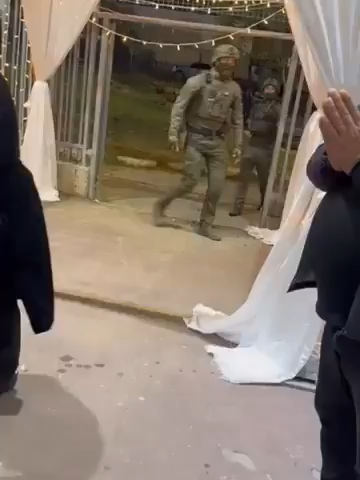 Israeli soldiers raid a Palestinian wedding and throw stun grenades into a crowd of civilians. #freepalestine🇵🇸❤️ #freepalestine #gaza
