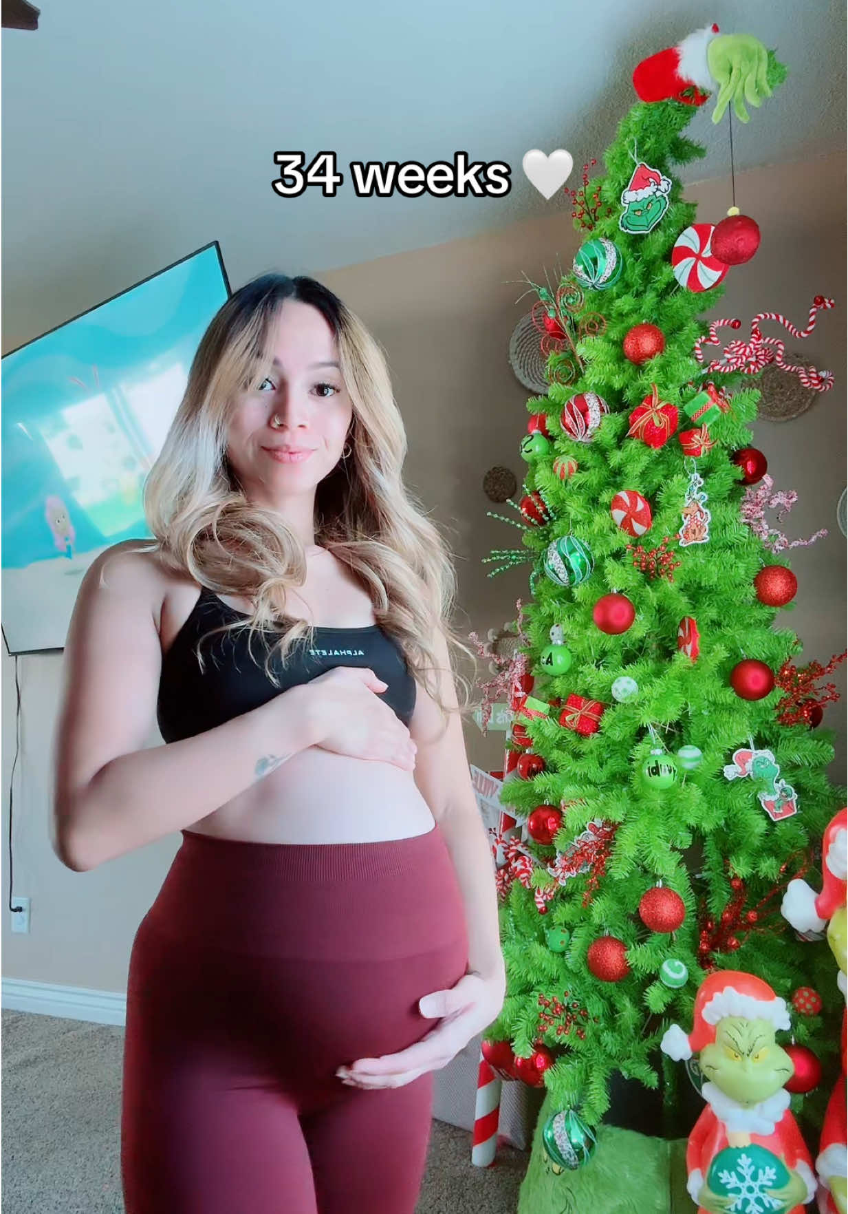 Almost there!!! 🤭 #pregnant #decemberbaby #pregnancy #christmas #fyp 