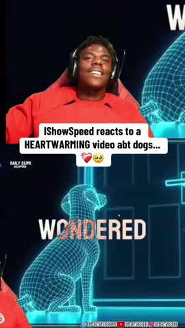 IShowSpeed reacts to a HEARTWARMING video abt dogs...❤️‍🩹🥺                    | Daily Clips | #ishowspeed #fyp 