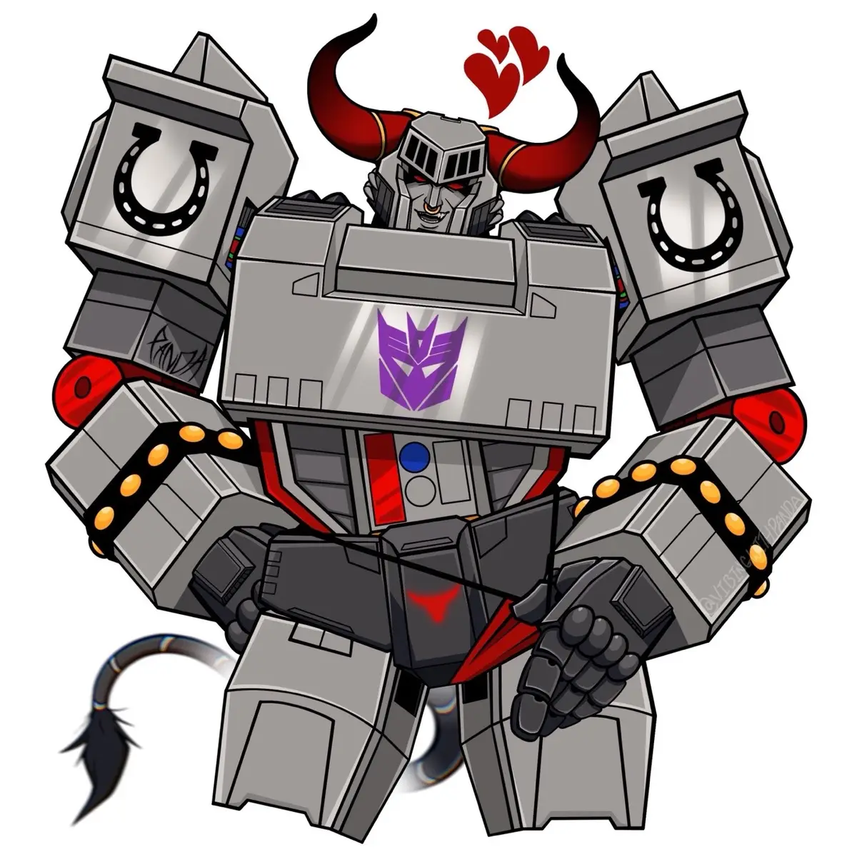 Finished the MegaBull design for the sticker :P  #myart #transformers #megatron #megabull #stickerdesign 