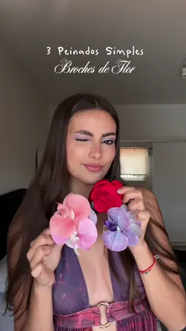 cual les gustó más?🪷  #peinados #hairstyle #broche #peinadoconbroche #peinadofacil 