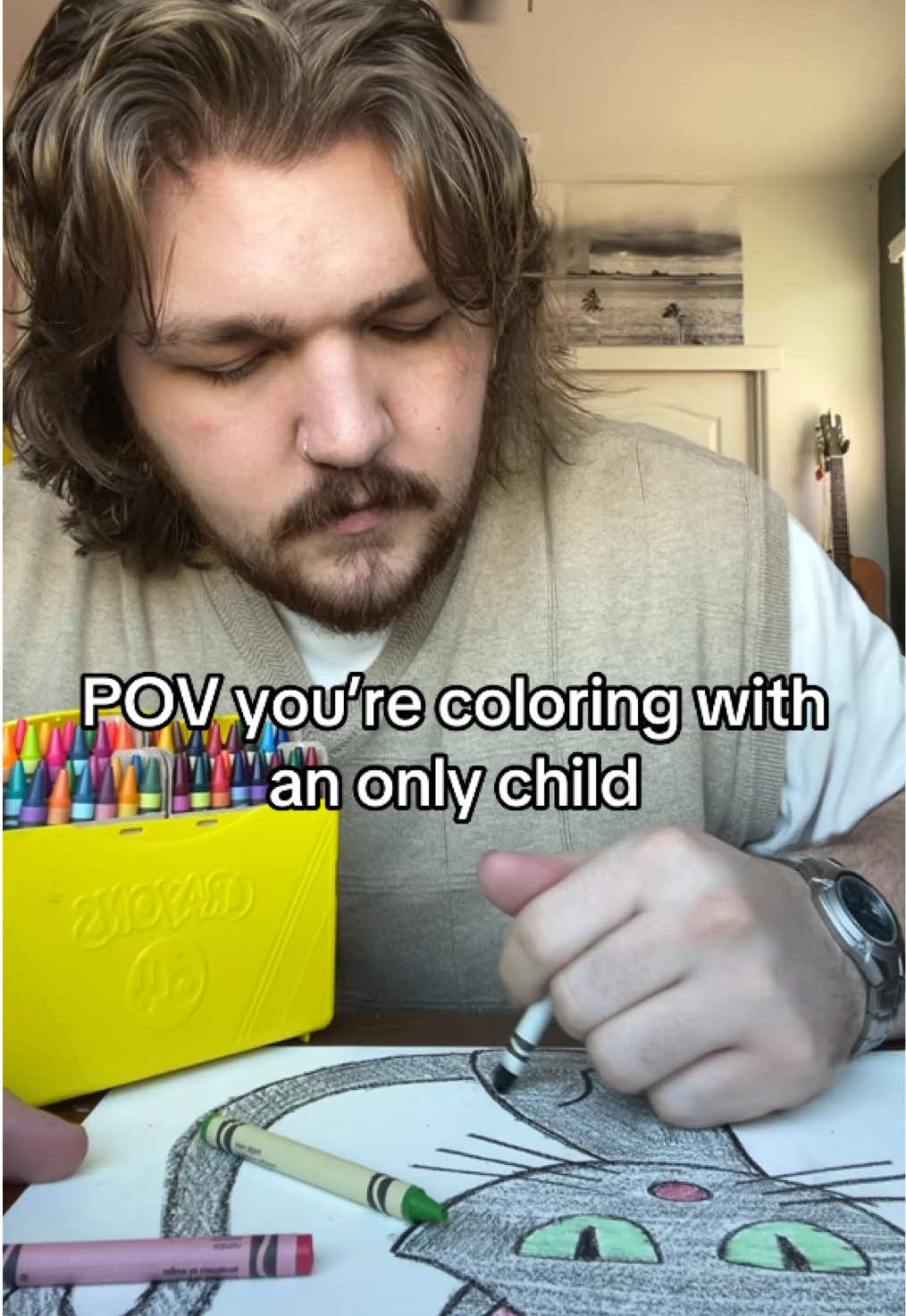 Moms gonna hear all about this one 🖍️  #crayon #coloring #onlychild 