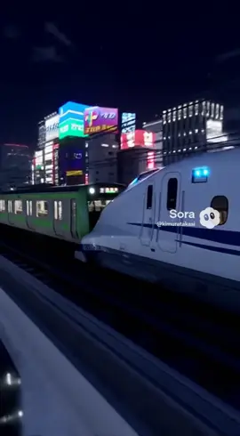 【衝撃】山手線と新幹線と連結運転開始!?｜東京〜大阪を乗り換えなしで行ける未来列車🚄 #撮り鉄 #sora2 #乗り鉄 #新幹線 #生成ai 