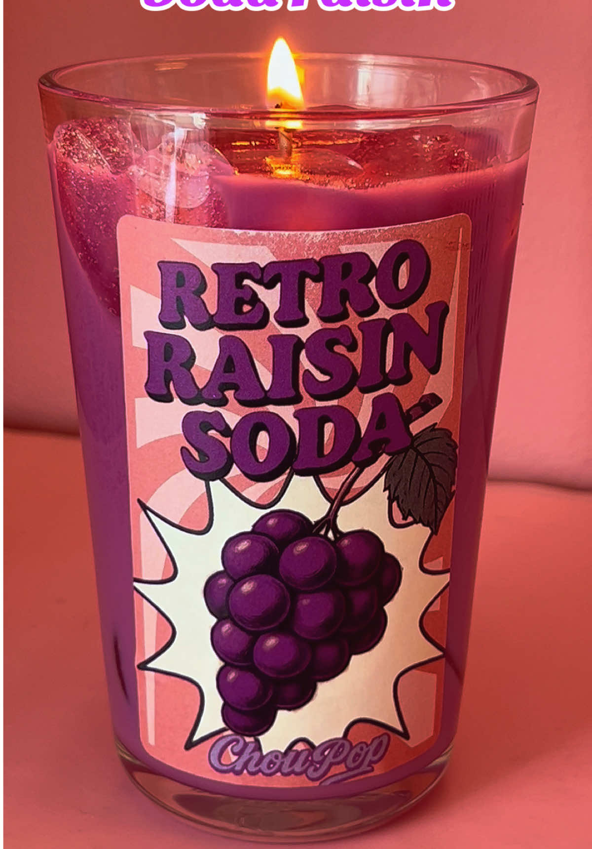 Soda Raisin Disponible en boutique le Dimanche 16 Novembre 🍇 #soda #bougie #retro 