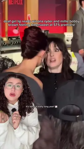 I actually can’t take this 😀#winonaryder #milliebobbybrown  #strangerthings5 #lipreading #lipreadinggirl Disclaimer: Lipreading is not a reliable form of communication, all statements are alleged.
