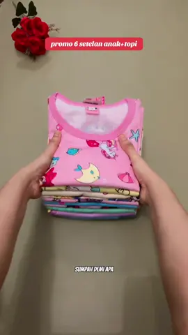 promo 6 setelan anak+topi#setelananak #setelananakmurah #setelananakviral #setelananakkekinian #setelananakperempuan 